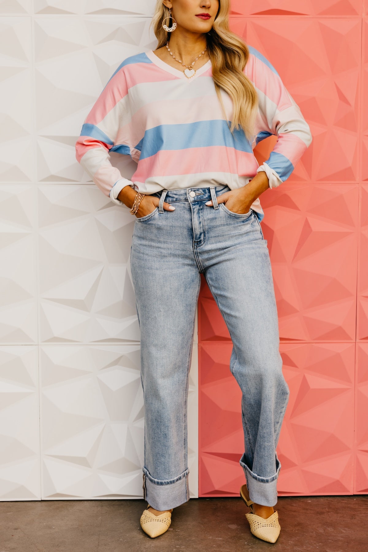 Flying Monkey | The Jake High Rise Slim Wide Denim