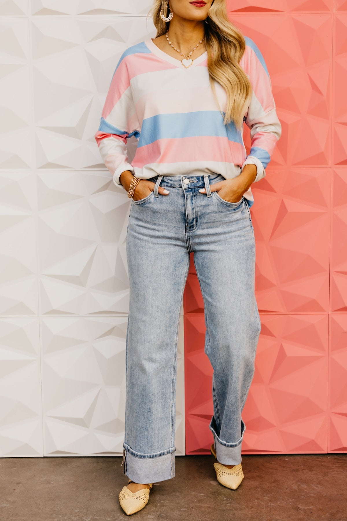 Flying Monkey | The Jake High Rise Slim Wide Denim
