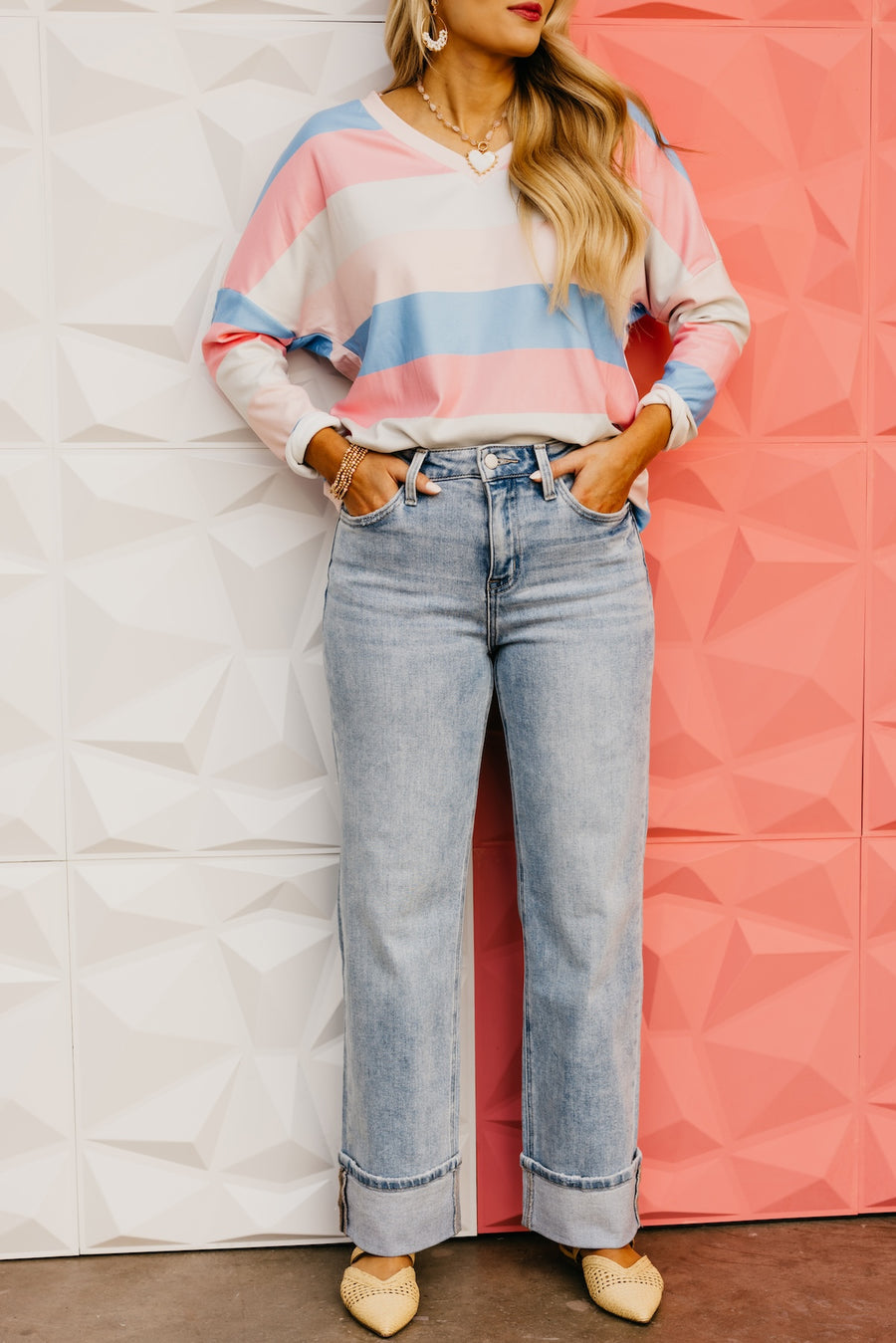 Flying Monkey | The Jake High Rise Slim Wide Denim