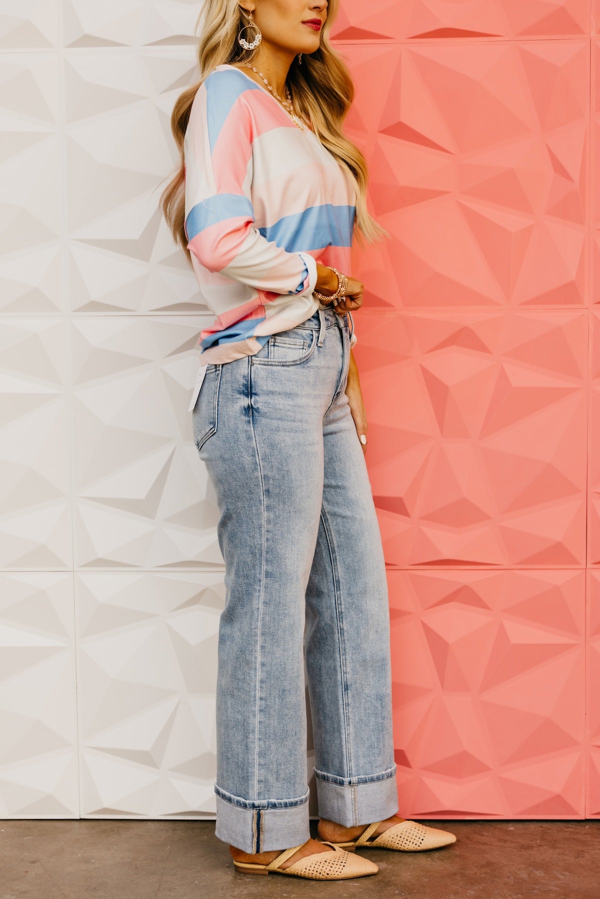 Flying Monkey | The Jake High Rise Slim Wide Denim