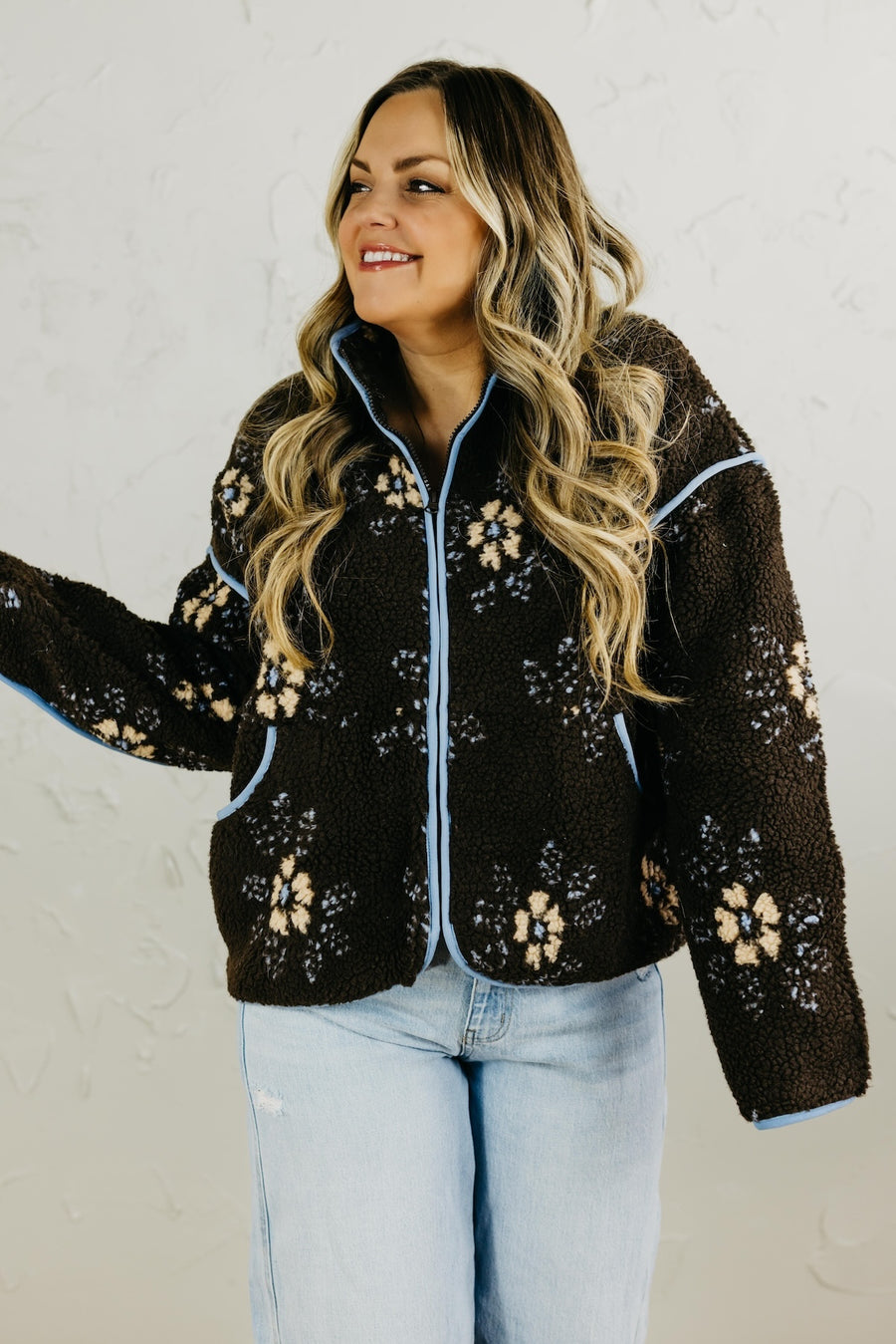 The Marsha Floral Fleece Jacket