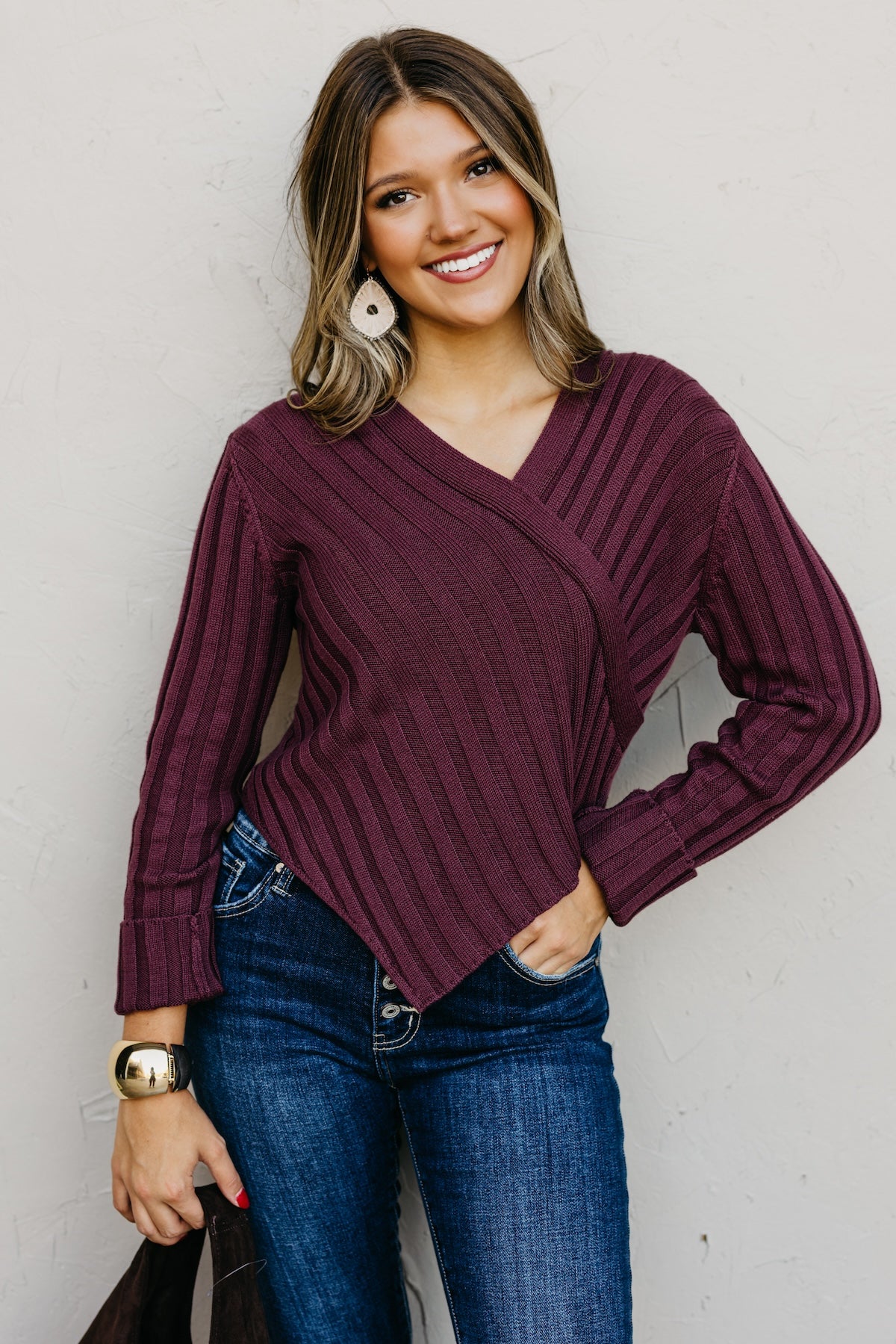 The Lotus Asymmetrical Hem Line Sweater