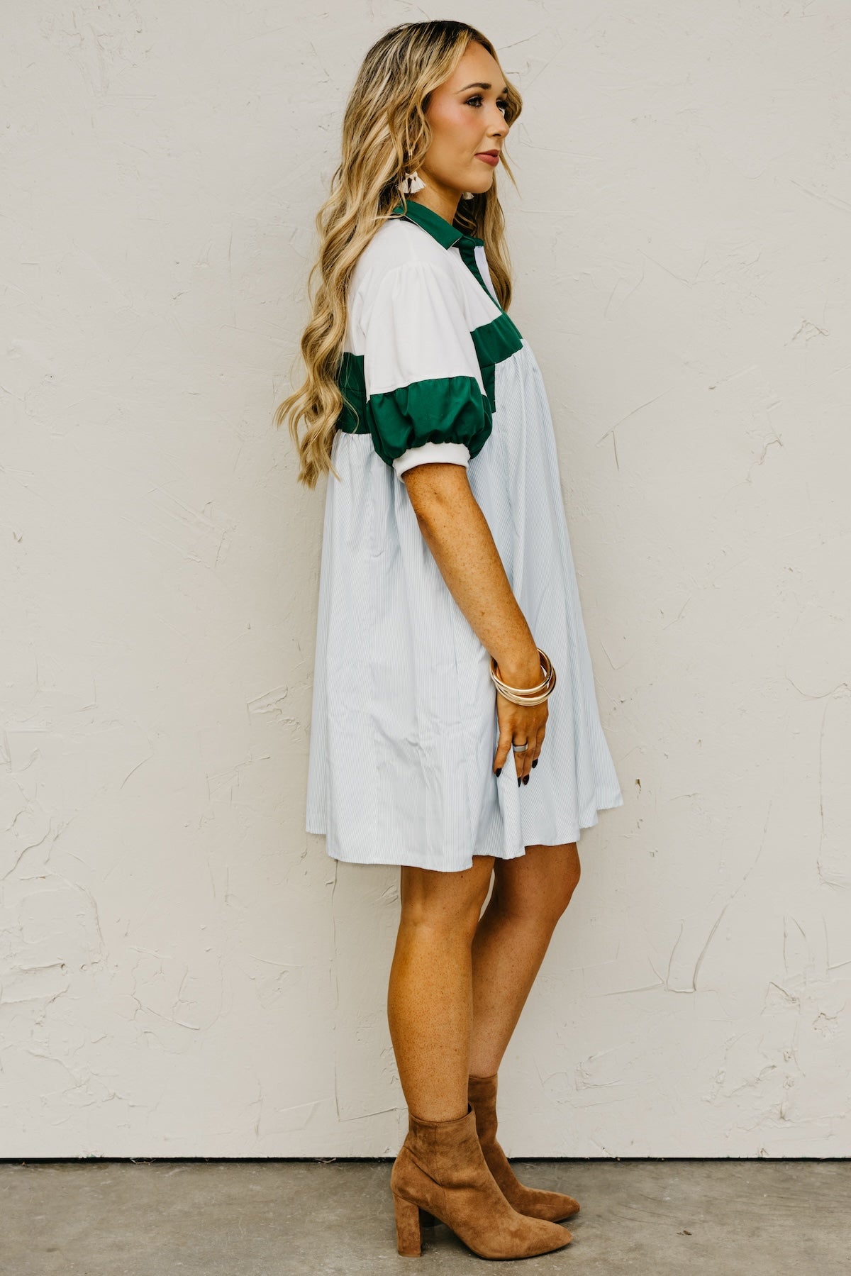 The Gloria Mixed Media Mini Dress