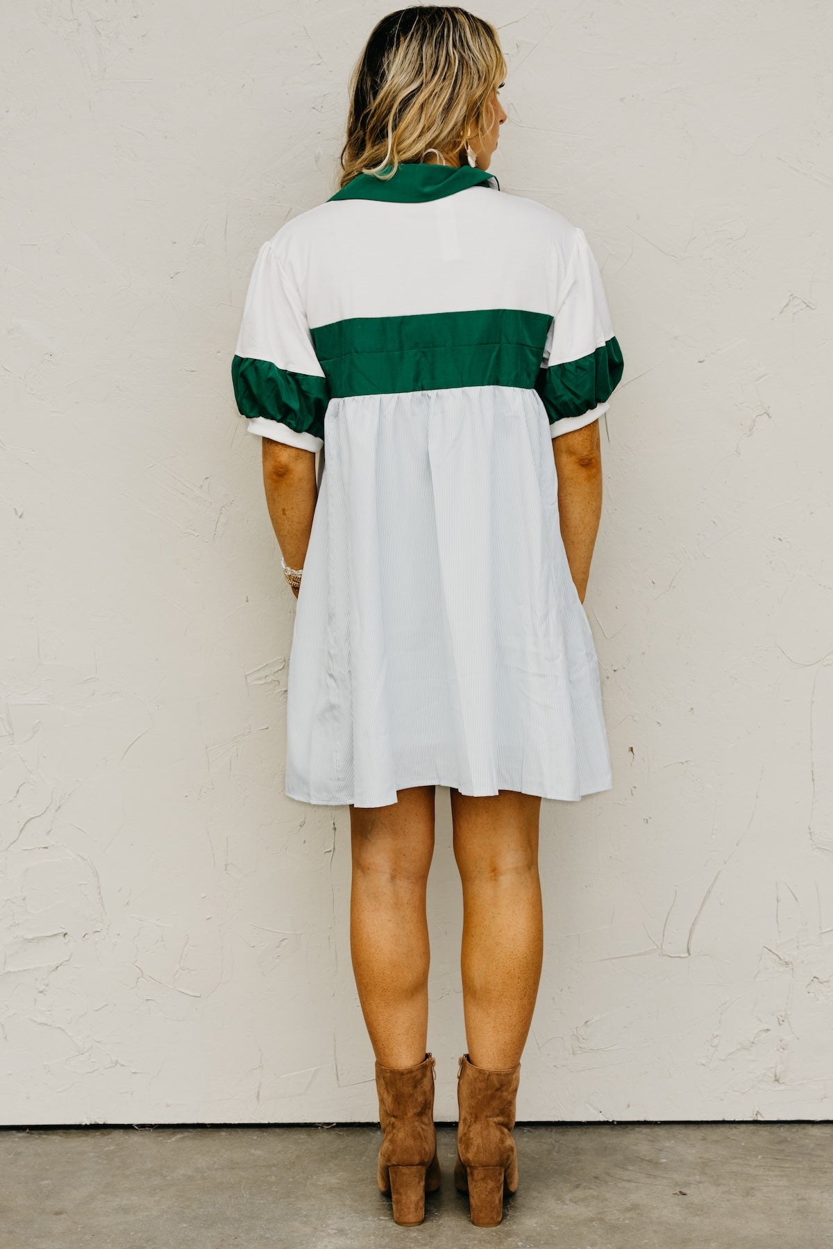 The Gloria Mixed Media Mini Dress