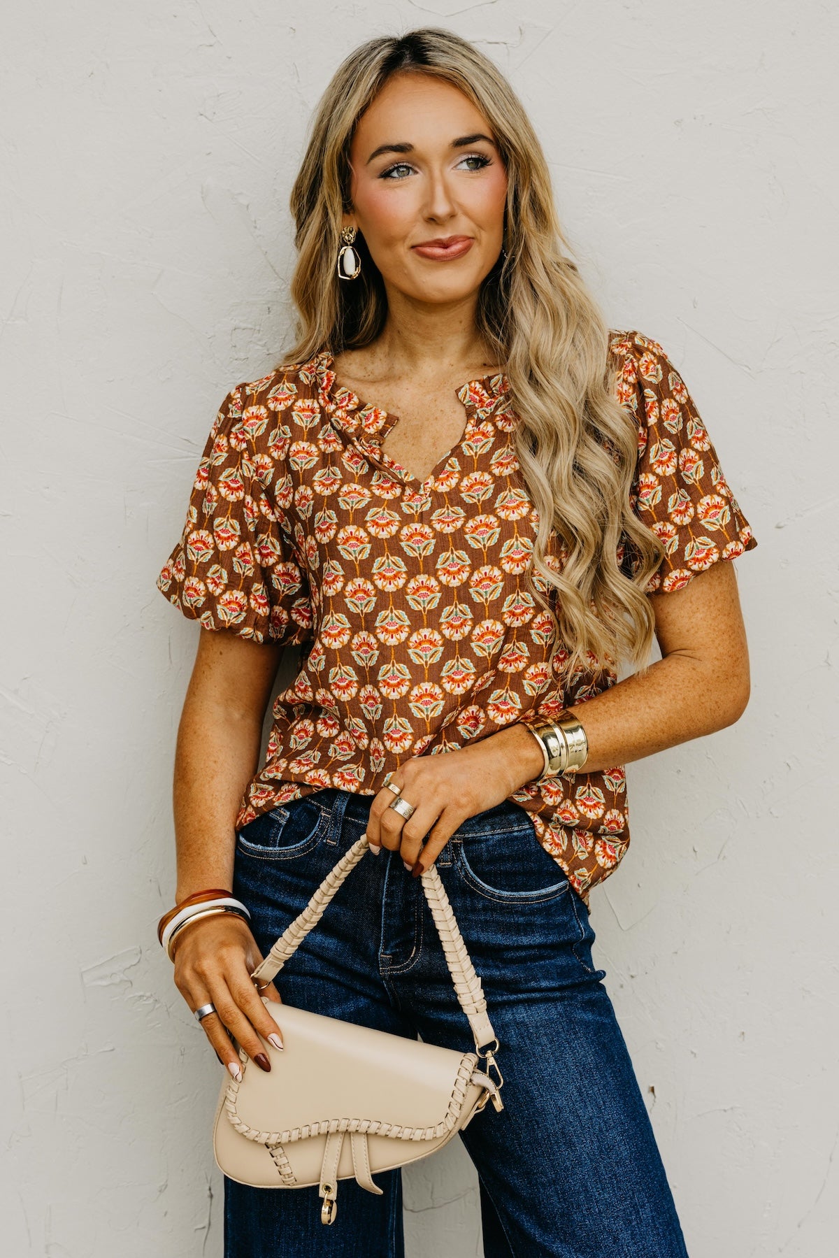 The Gratsgie Floral Woven Blouse