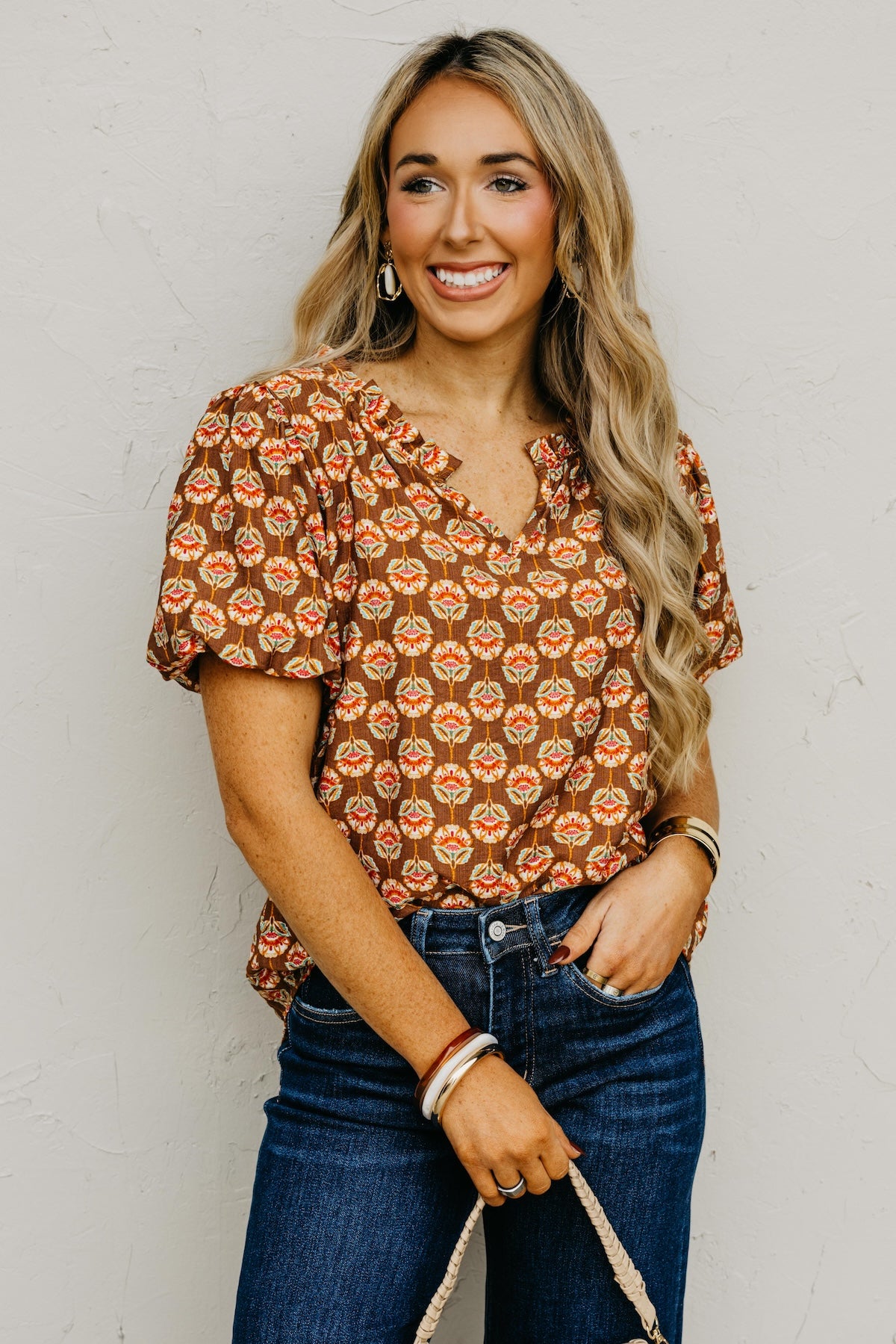 The Gratsgie Floral Woven Blouse