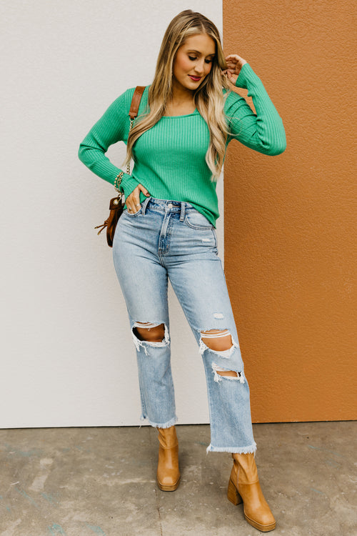 The JoyAnna Square Neck Sweater Top