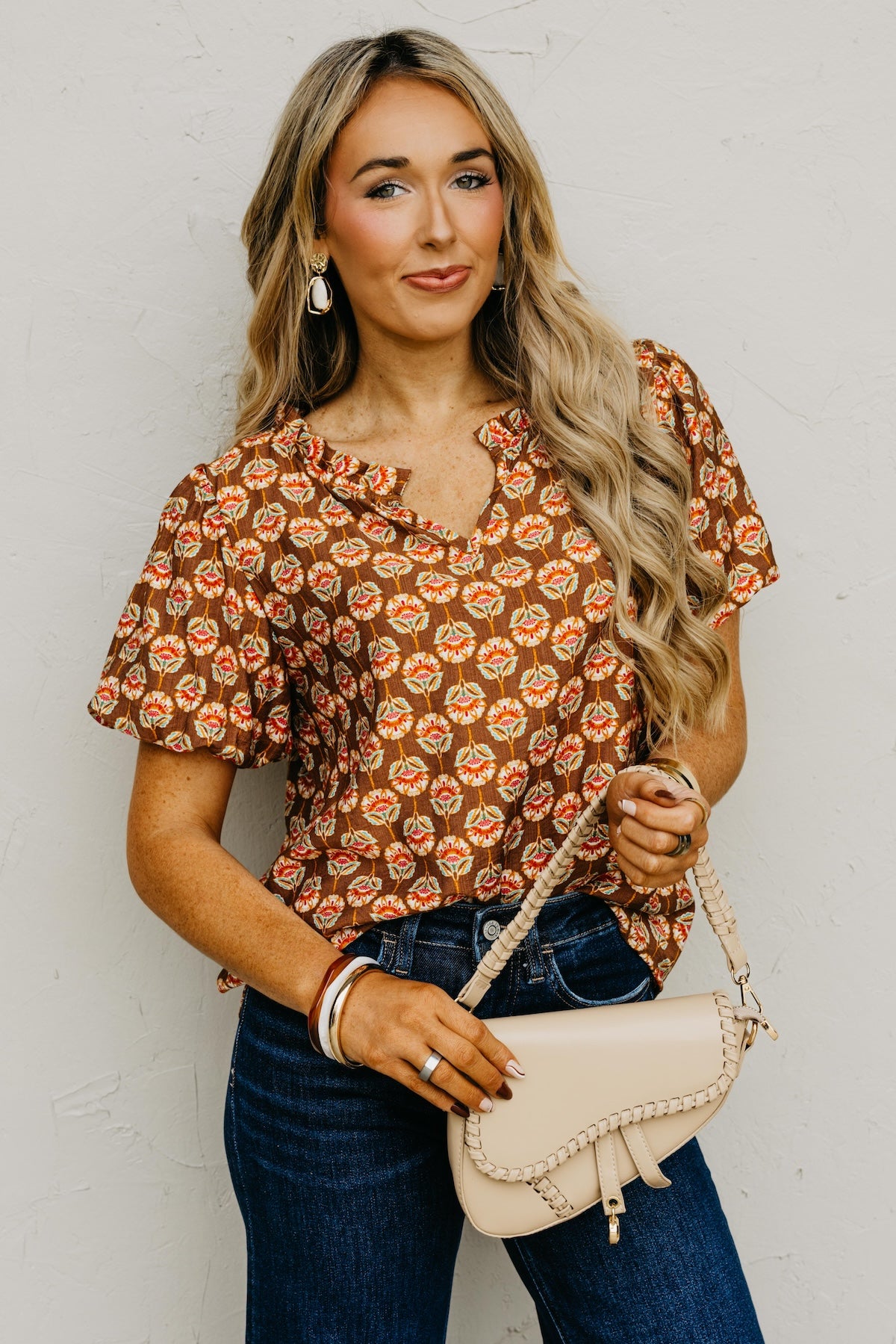 The Gratsgie Floral Woven Blouse