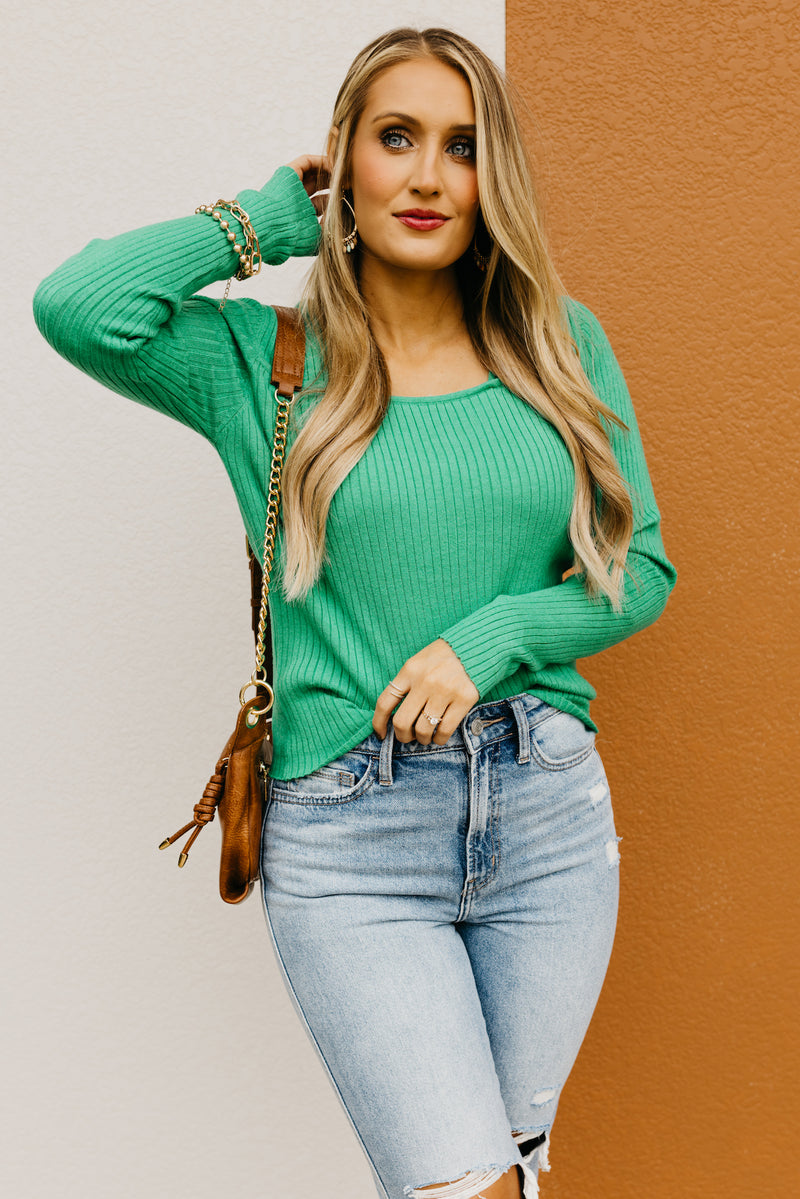 The JoyAnna Square Neck Sweater Top