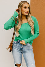 The JoyAnna Square Neck Sweater Top