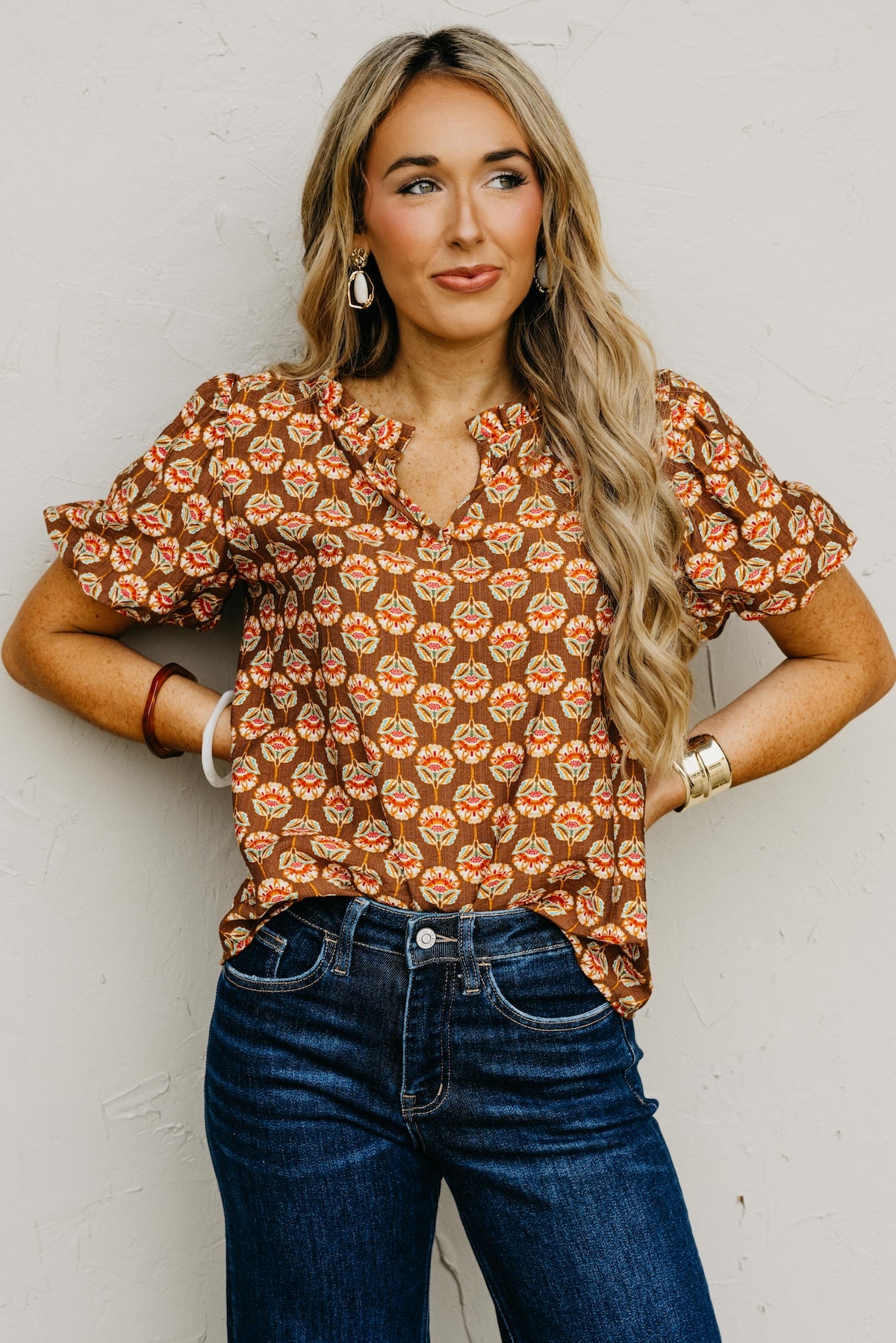 The Gratsgie Floral Woven Blouse