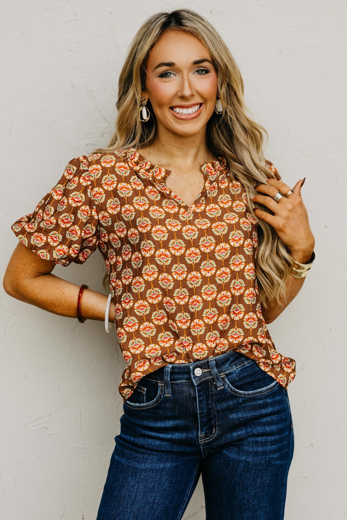 The Gratsgie Floral Woven Blouse