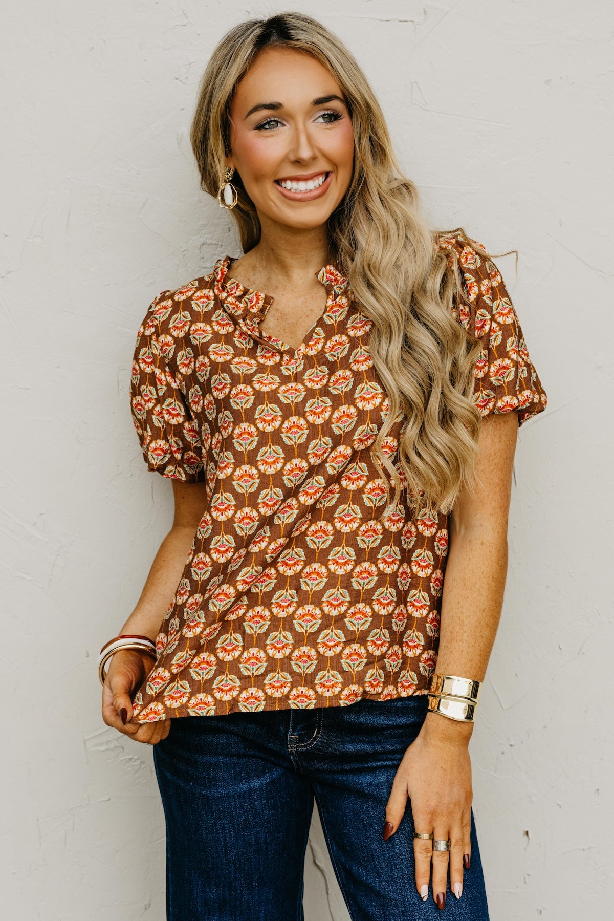 The Gratsgie Floral Woven Blouse