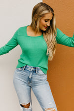 The JoyAnna Square Neck Sweater Top