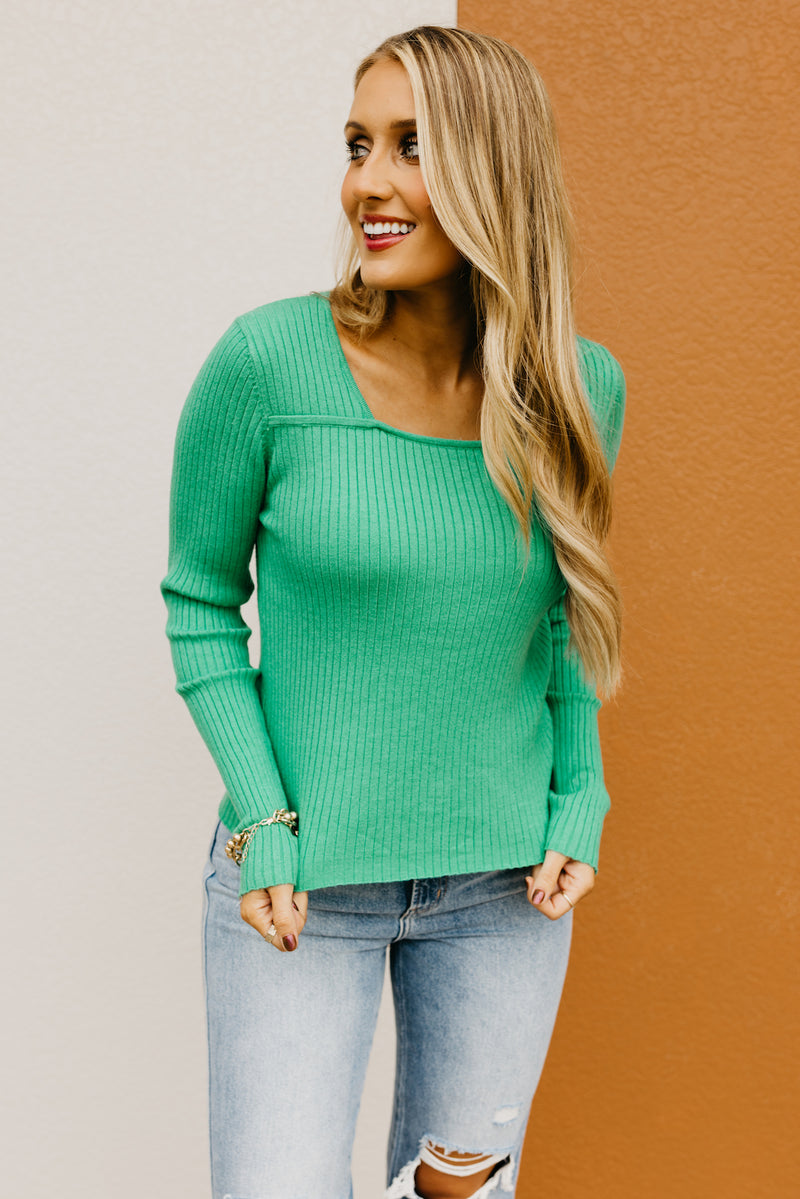 The JoyAnna Square Neck Sweater Top
