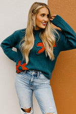 The Cara Retro Floral Sweater