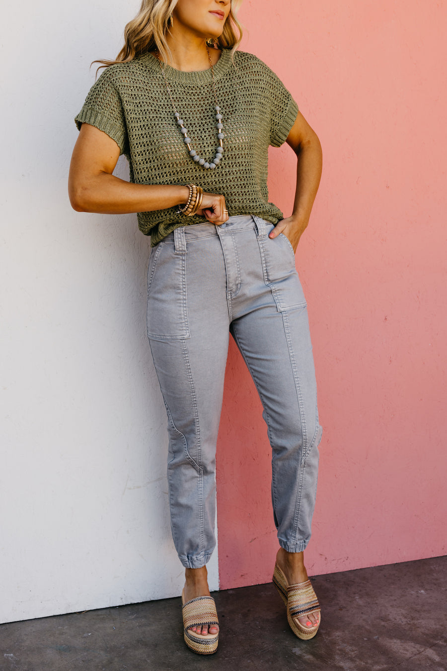 Kan Can Denim | High Rise Denim Jogger - KC7927GR