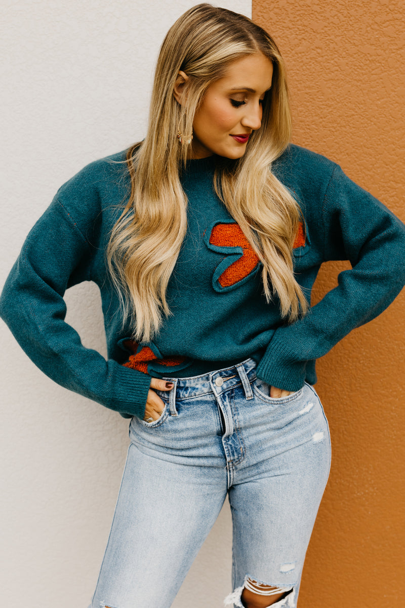 The Cara Retro Floral Sweater