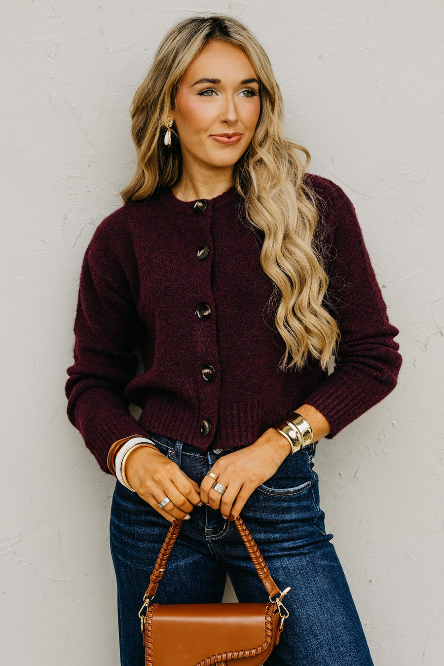 The Wesley Fuzzy Button Cardigan