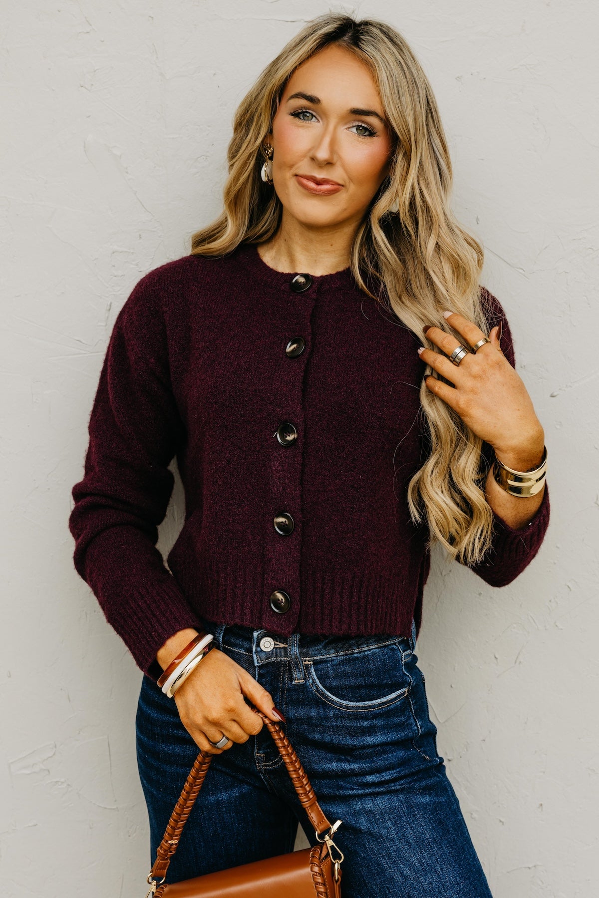 The Wesley Fuzzy Button Cardigan