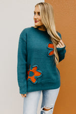 The Cara Retro Floral Sweater