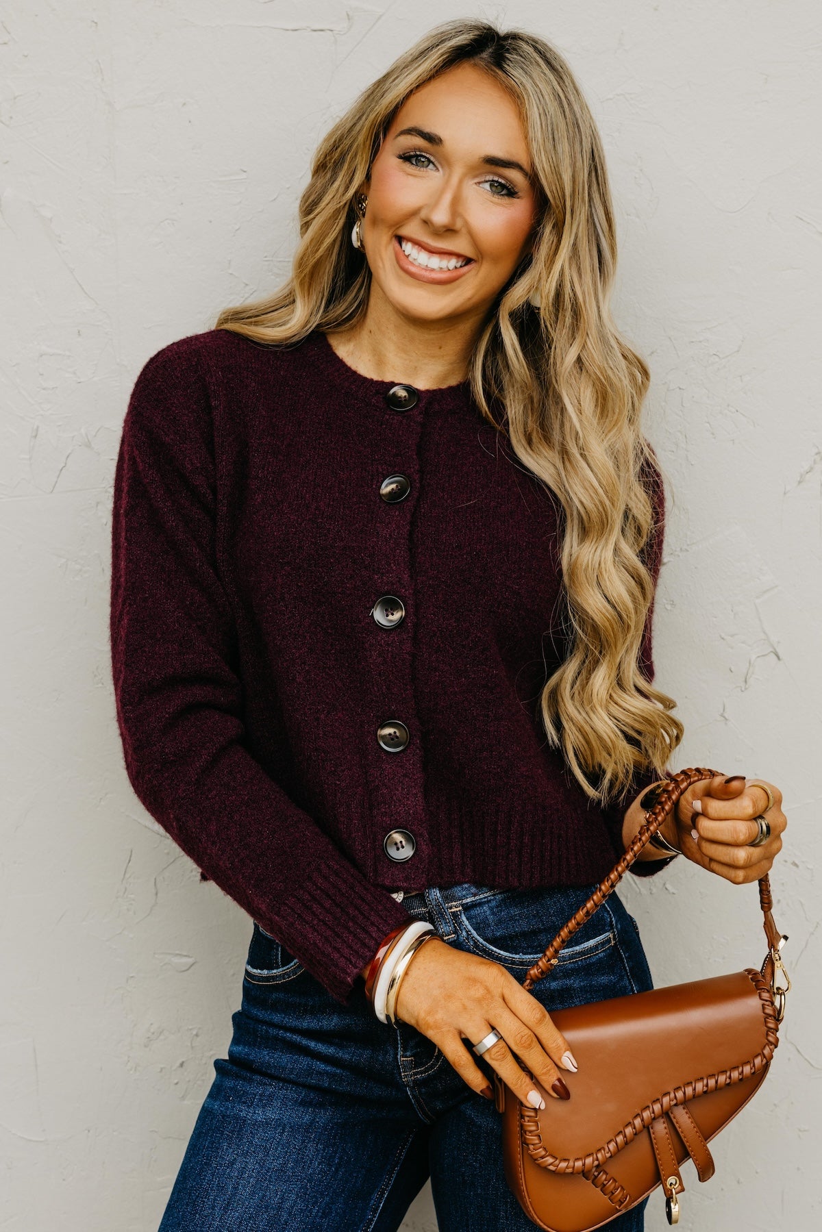 The Wesley Fuzzy Button Cardigan