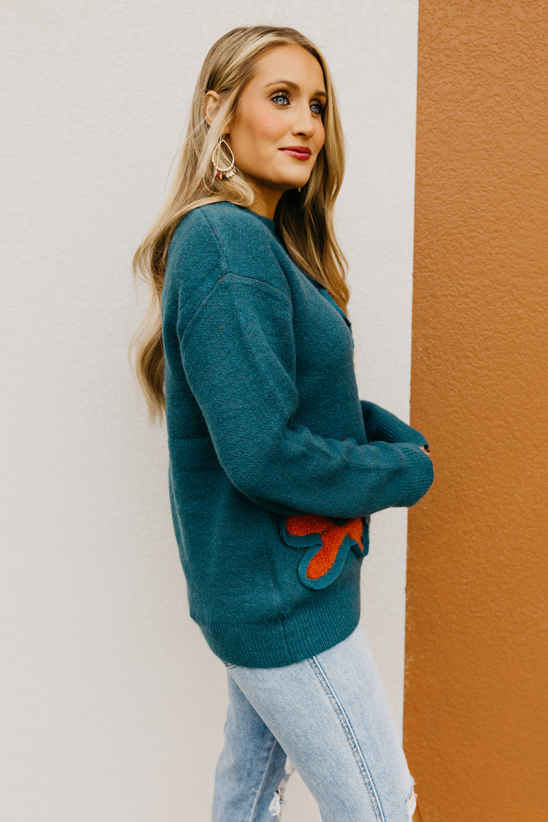 The Cara Retro Floral Sweater