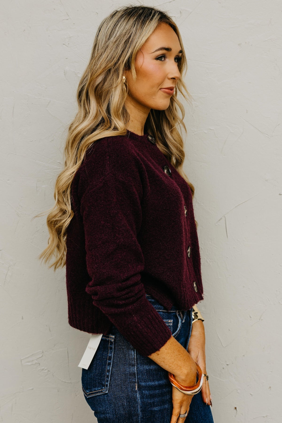 The Wesley Fuzzy Button Cardigan