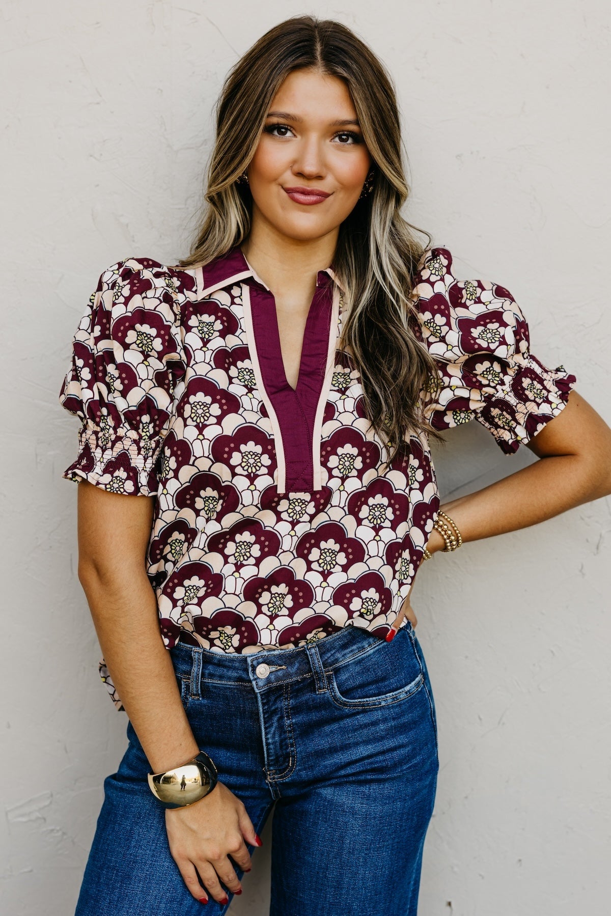 The Chelsie Woven Floral Top