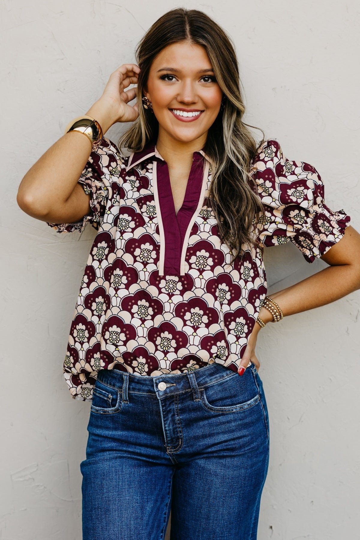 The Chelsie Woven Floral Top