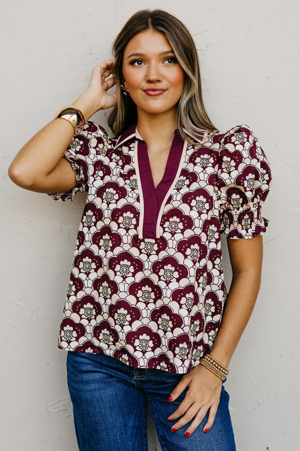 The Chelsie Woven Floral Top