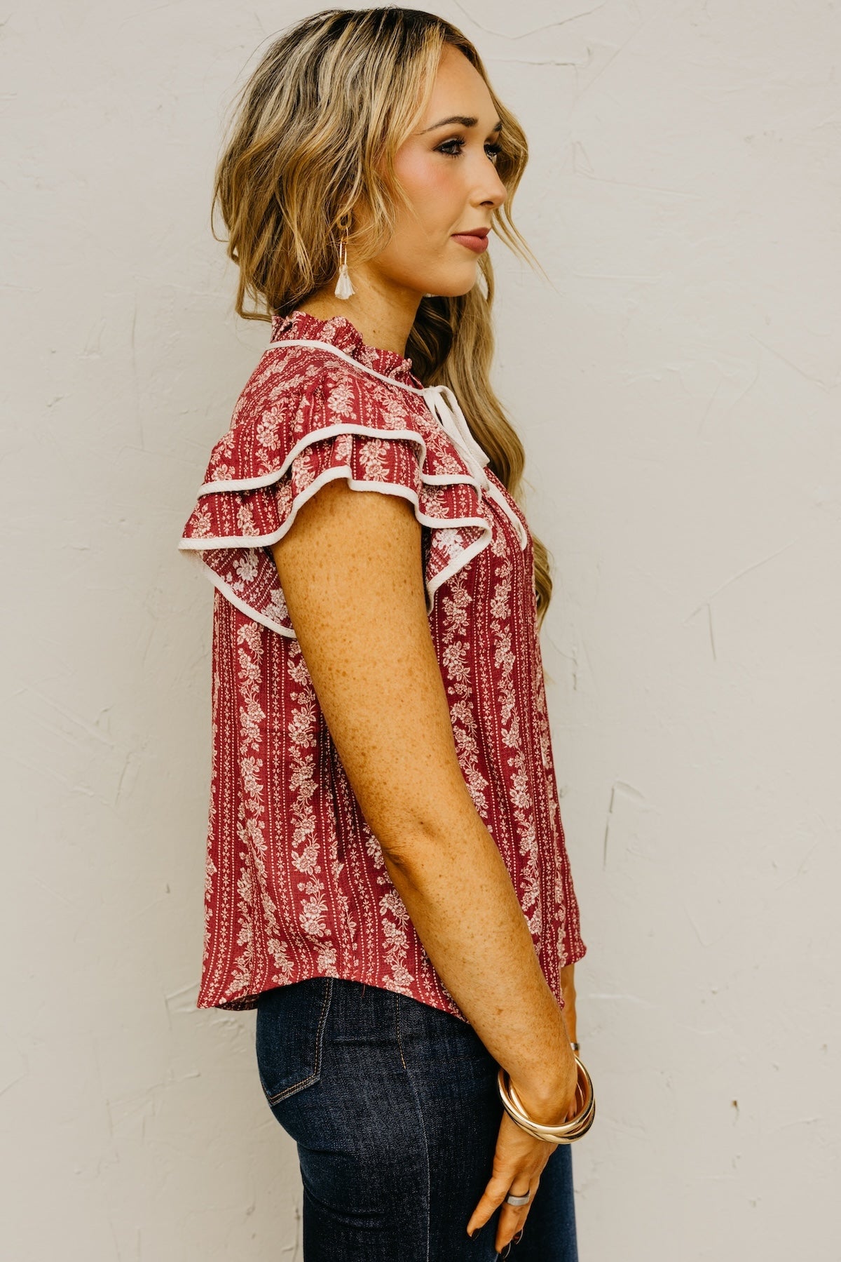 The Julissa Floral Tie Top