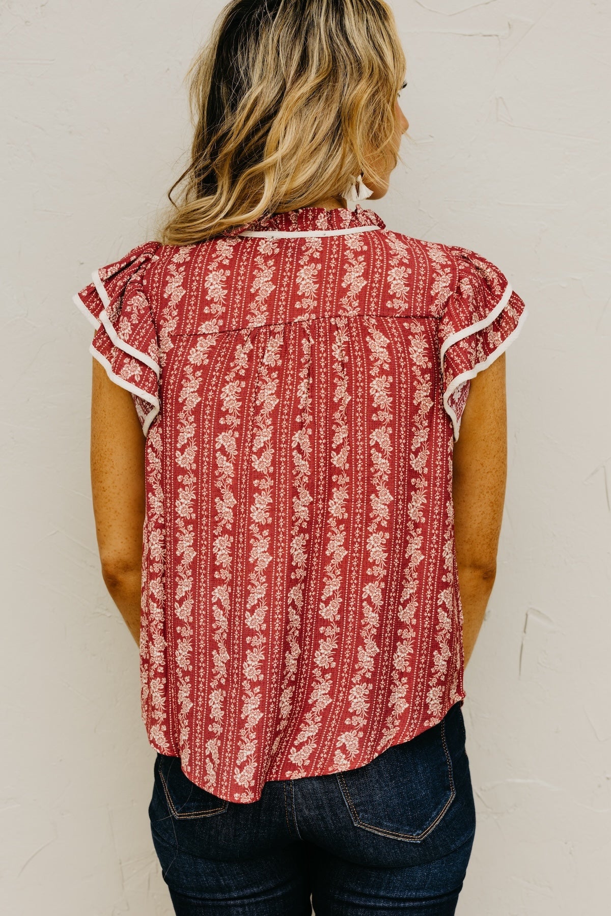 The Julissa Floral Tie Top