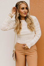 The Jade Smocked Sequin Blouse