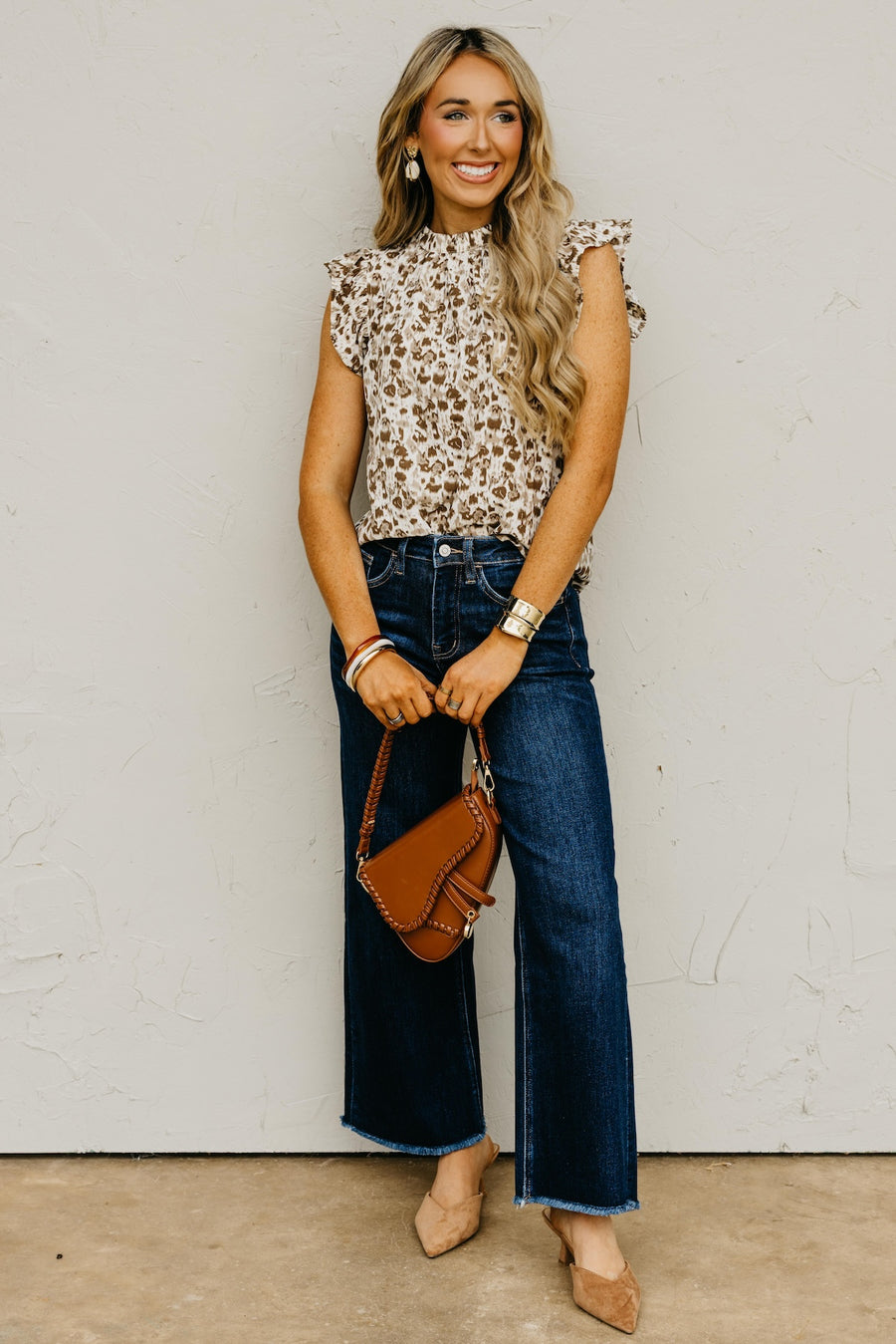 The Miah Ruffle Sleeve Blouse