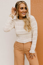The Jade Smocked Sequin Blouse