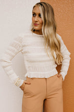 The Jade Smocked Sequin Blouse