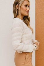 The Jade Smocked Sequin Blouse