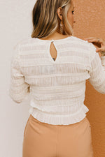 The Jade Smocked Sequin Blouse