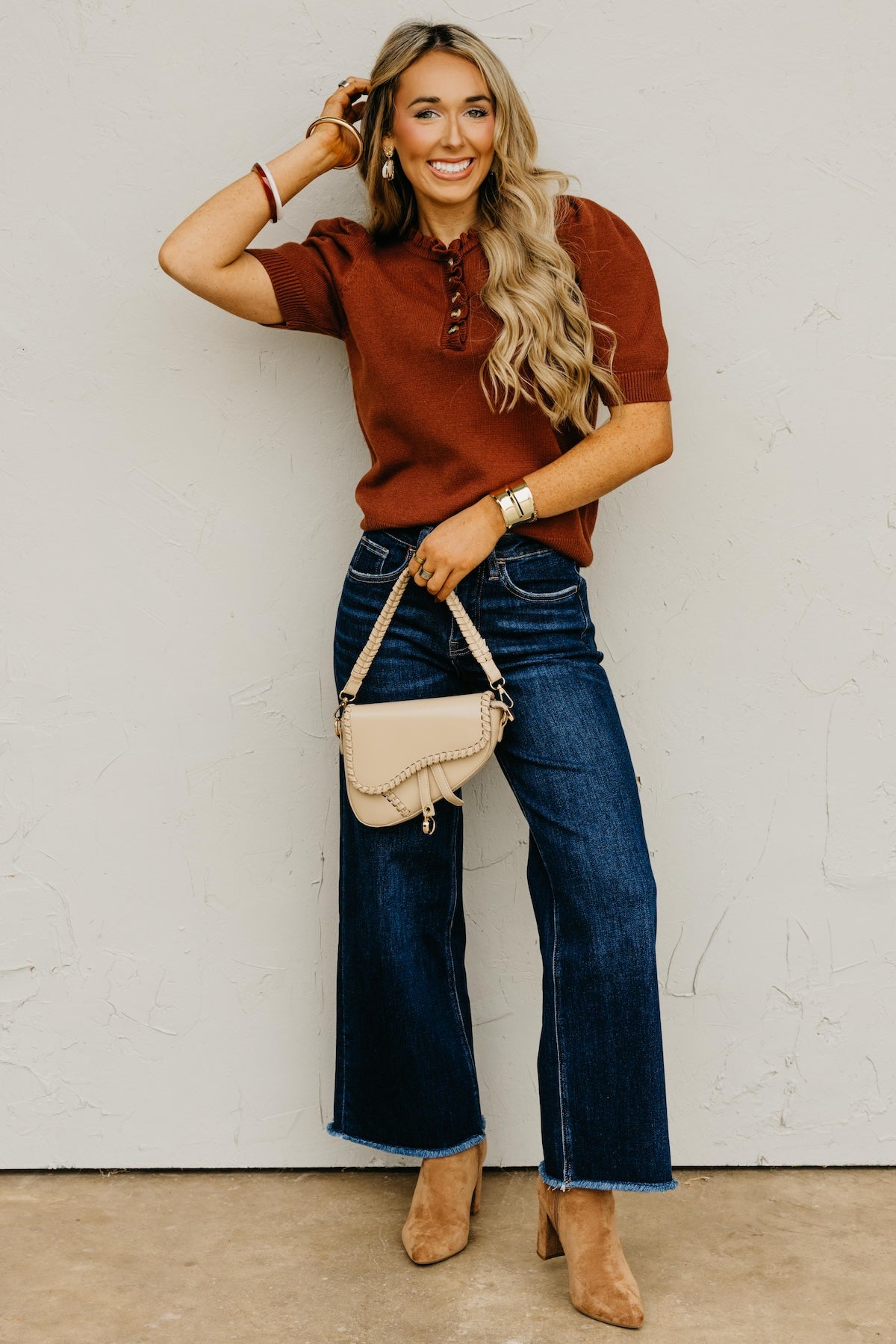 The Rosa Ruffled Neck Sweater