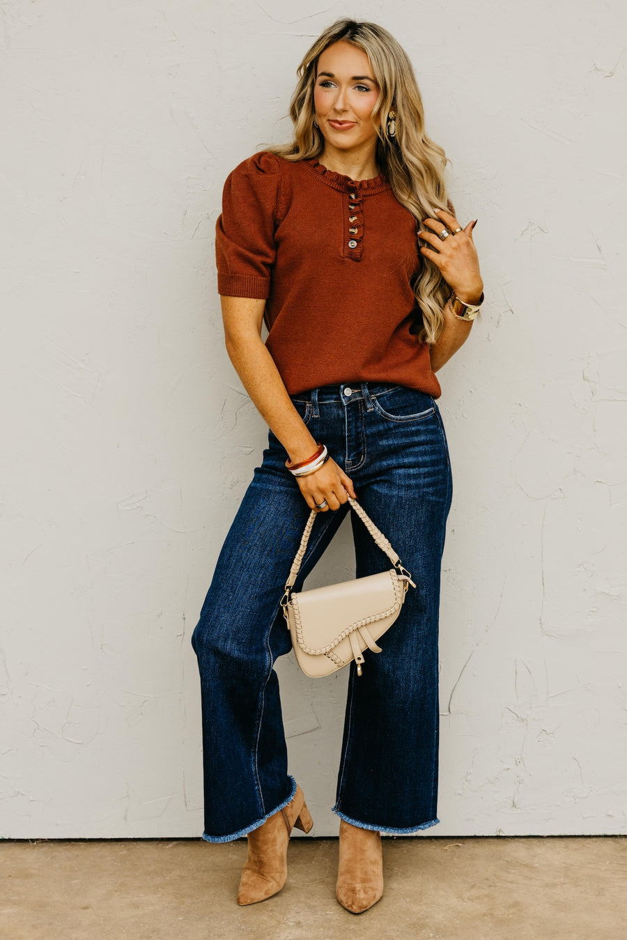 The Rosa Ruffled Neck Sweater
