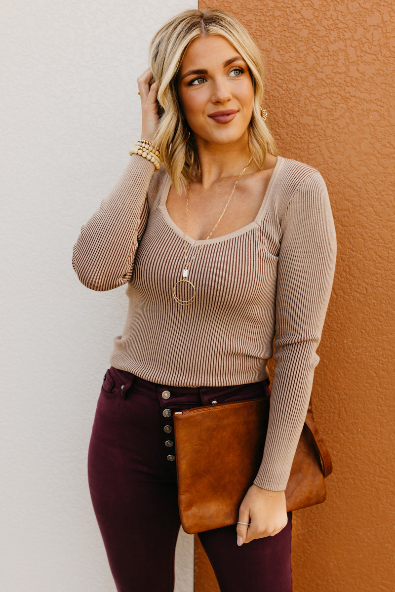 The Jacoby Sweatheart Neck Sweater Top