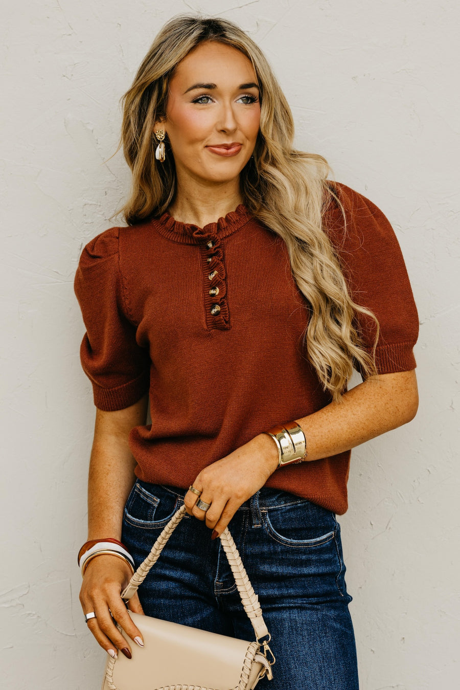 The Rosa Ruffled Neck Sweater