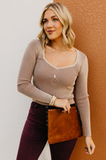 The Jacoby Sweatheart Neck Sweater Top