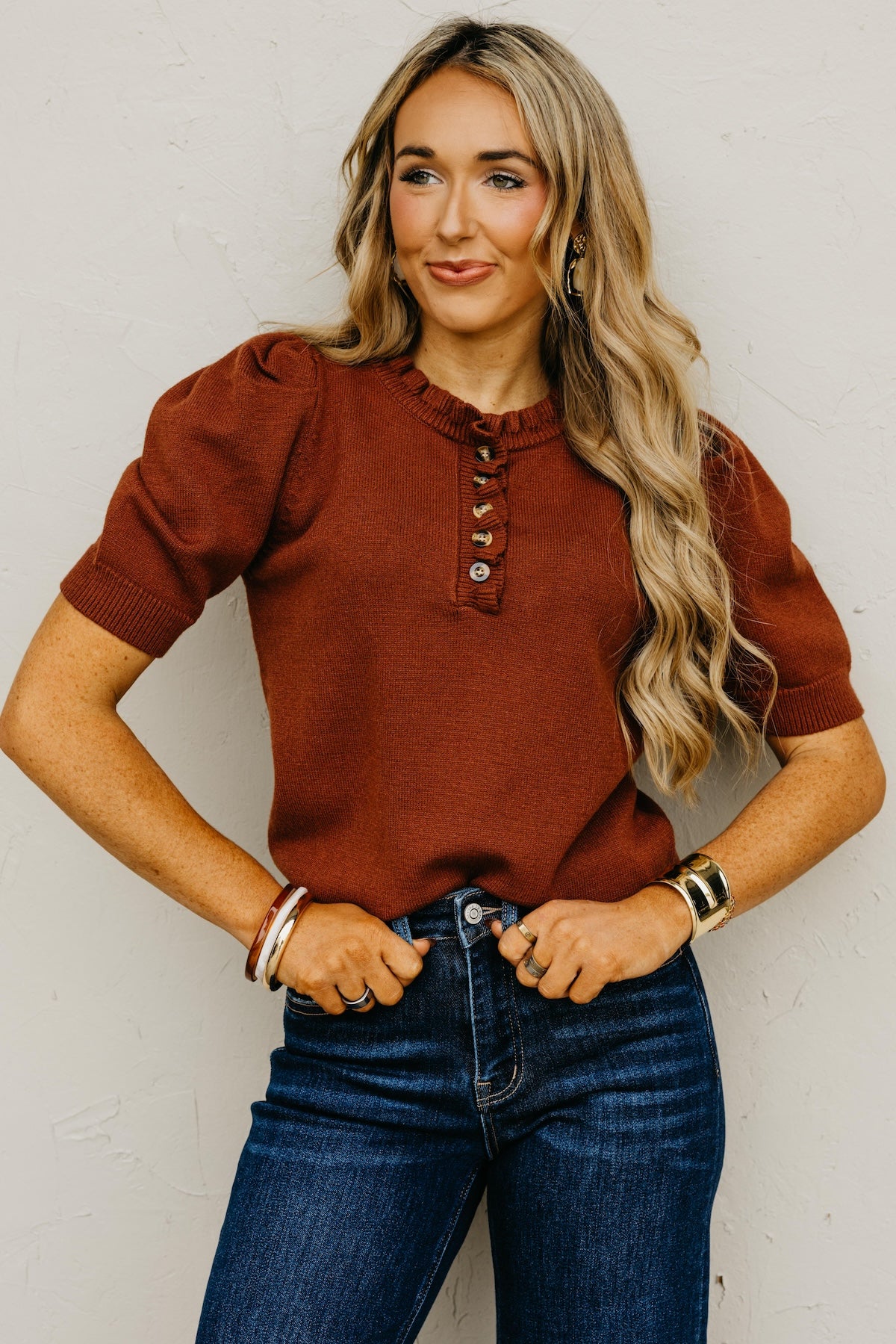 The Rosa Ruffled Neck Sweater