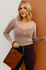 The Jacoby Sweatheart Neck Sweater Top