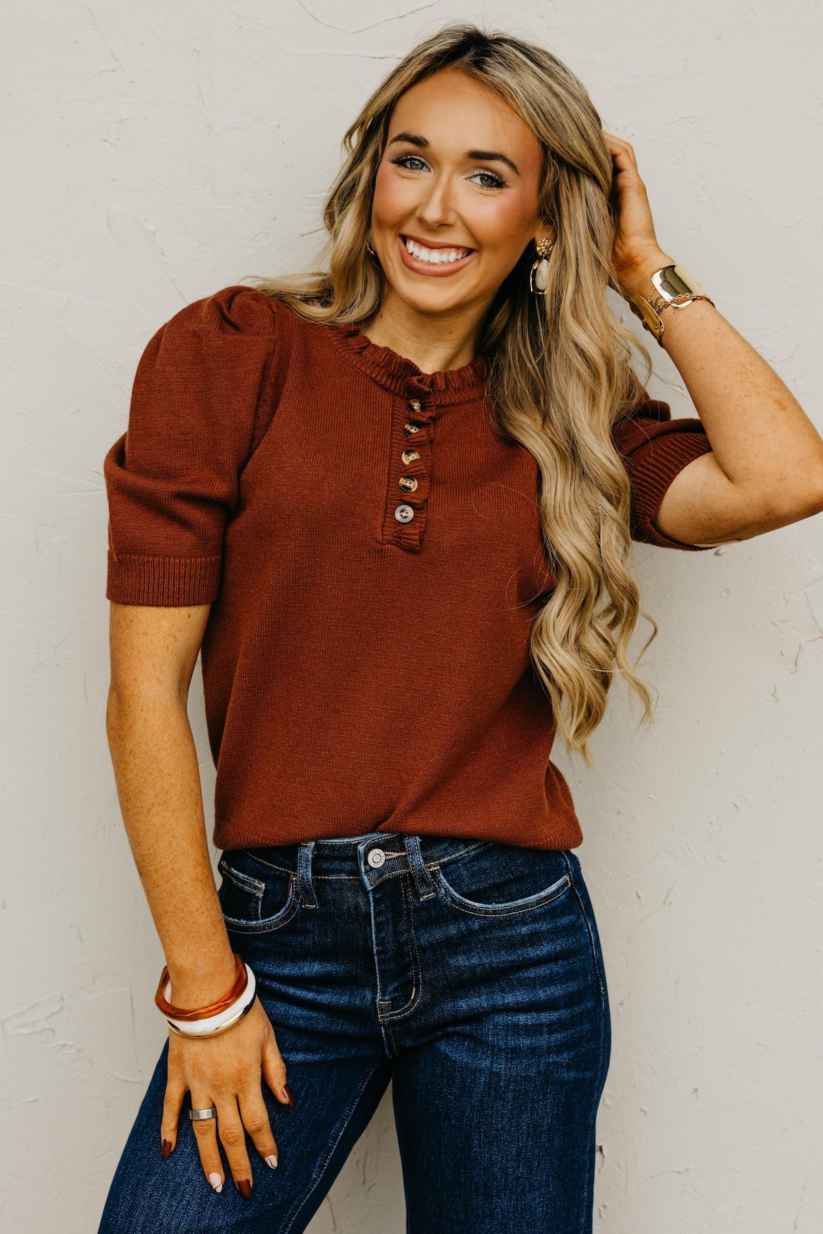 The Rosa Ruffled Neck Sweater