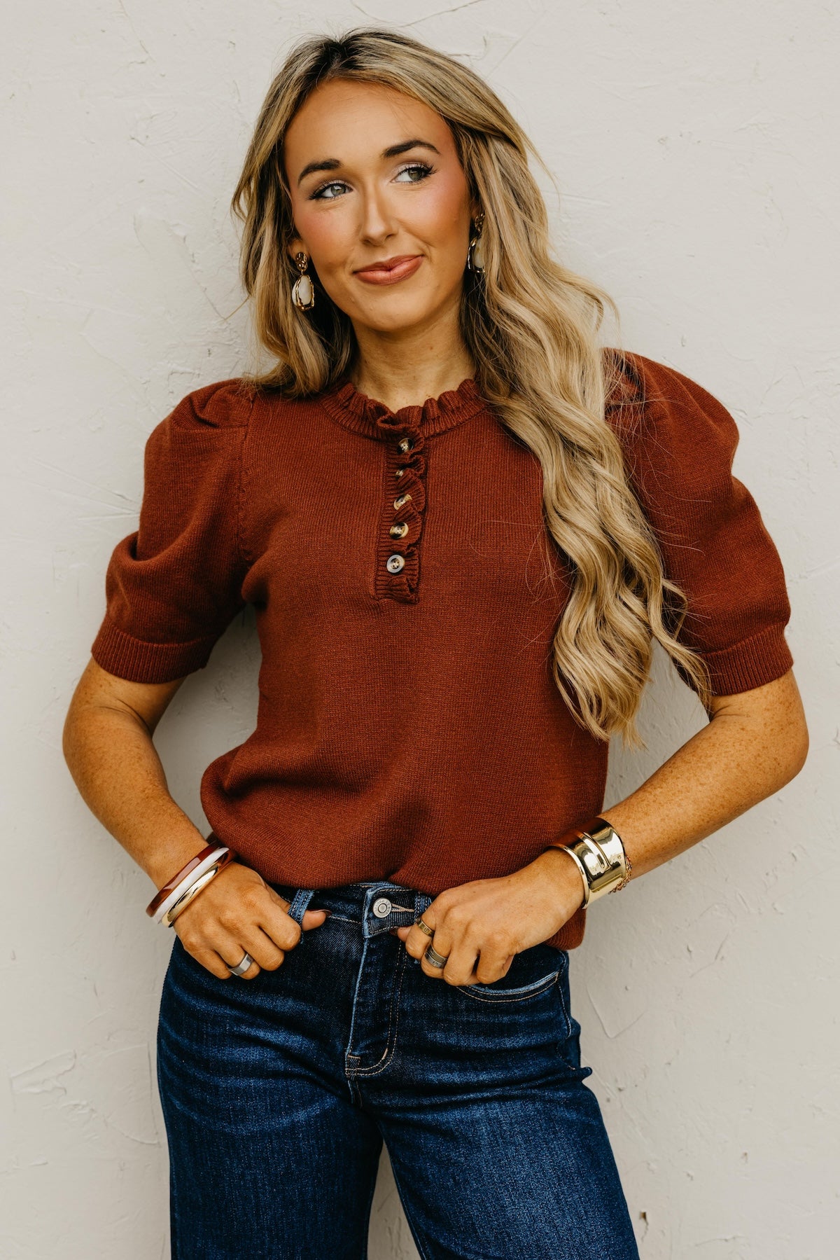 The Rosa Ruffled Neck Sweater