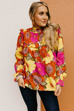 The Rosa Floral Pleated Blouse