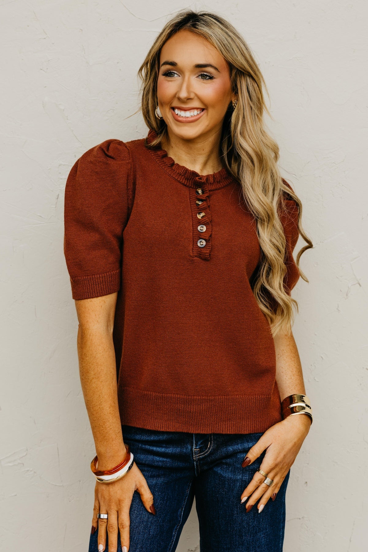 The Rosa Ruffled Neck Sweater